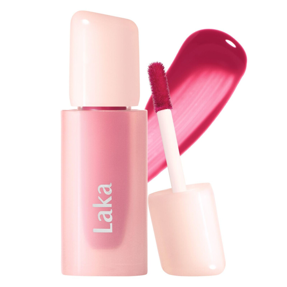 Laka Popping Balloon Lip Stain 4.5G/0.15Oz Glossy Plumping Lip Tint Moisturizing Non-Sticky Texture For All-Day Hydration Vegan K-Beauty (#504