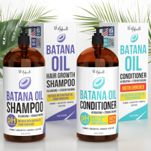 Vie Naturelle Haarwachstums Shampoo und Conditioner Set - Batana Öl für dünnes Haar - 16 oz je