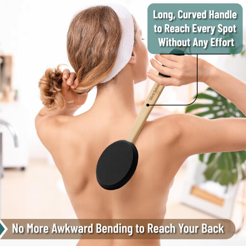 Slick-Lotion Applicator, 17 Inch, 2 Pack, Black & White, Back Applicator for Self Tanner 2