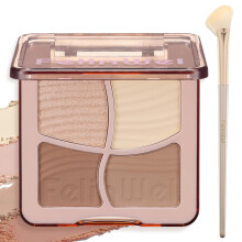 FelinWel Hoogtepunten Contour Make-up Palette Eenvoudig Blenden Matte Shimmer Hooglighter en Bronzer