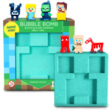 TNT Creeper Badekugel für Kinder mit Block Builder Überraschungsfigur (1 Pack) - Große sprudelnde Blase