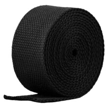 Cotton Webbing Strap for Bags Handles, 20mm x 20Yards Wit, 20mm x 10Yards Black