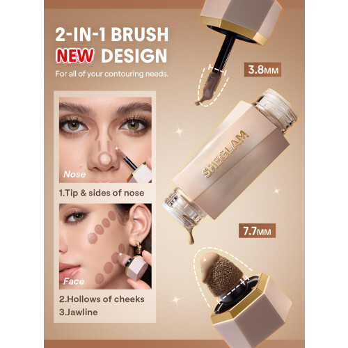 SHEGLAM Precision Sculpt Liquid Contour Duo-Tawny Amber 2
