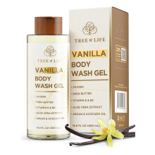 Gel Douche Vanille Tree of Life - Gel Lavant Hydratant avec Huile de Jojoba et Beurre de Karité pour Peau Sensible