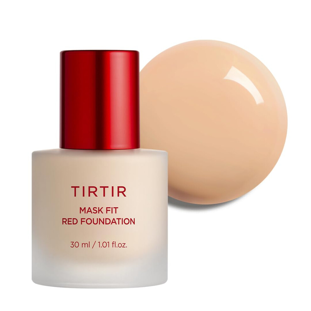 Tirtir Red Mask Fit Foundation?Long Lasting Flawless Coverage Energy Essence Lightweight Hydrating Pore-Blurring Breathable Satin Finish Makeup