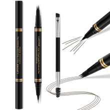 Oogbrauwpen, 2-in-1 Waterdichte Oogbrauwpotlood met 4 Tip Microblading en Ultra-Precise Potlood