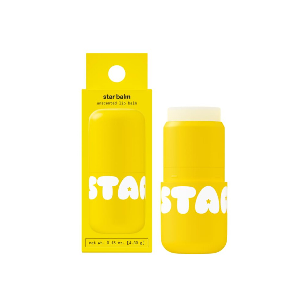 Starface World Starface Star Balm Unscented Hydrating Lip Moisturizer With Shea Butter Cocoa Butter And Coconut Oil Fragrance Free (0.15 Oz)