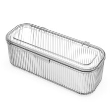 JessLab Makeup Borstehållare, Klar Makeup Svamp Organiser, Kosmetisk Förvaringslåda med Lock, 1 Fack (2-Pack)