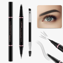 Oogpotlood, 2-in-1 Waterproof Oogpotlood met 4 Puntjes en Ultra-Nauwkeurige Potlood