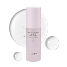 YUNJAC Agua Preparatoria Glow Up para Maquillaje (1.69 fl oz) - Bruma Ligera para Maquillaje Duradero, Aumentador de Brillo