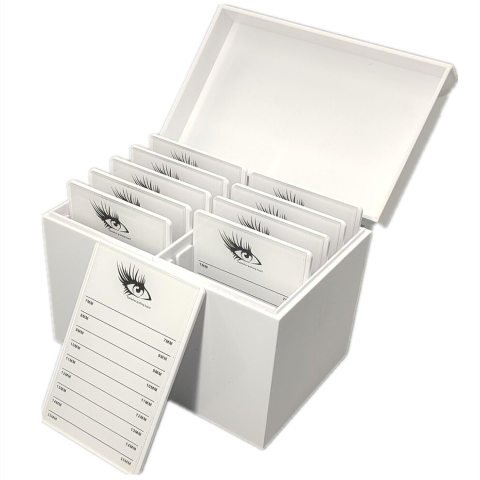 Liximmazn 10 Layers Acrylic Eyelash Storage Box Eyelash Holder Extension Tool Makeup Organizer False Eyelashes Glue Pallet Holder Grafting Eye Lashe