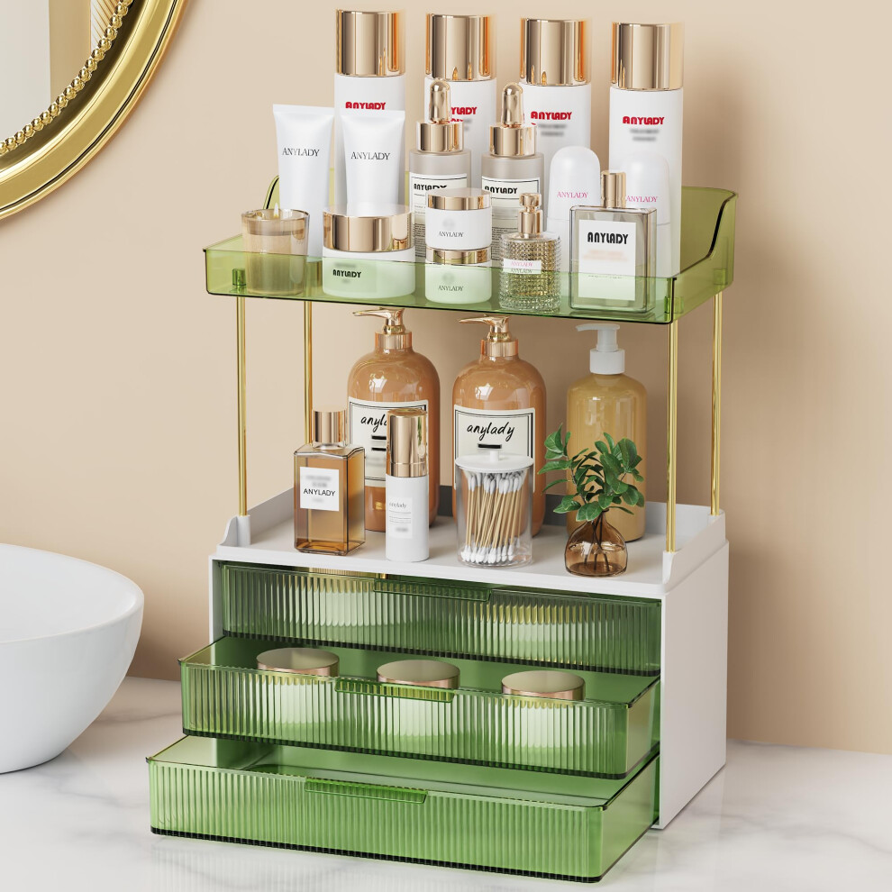 Anylady Bathroom Organizers And Storage Makeup Organizer (Sturdy Durable Attractive) Ideal For Vanity Countertop Counter Perfume Skincare Cabi