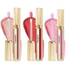 Depuplum 3Pc Lipsticks Set for Women Metallic Lipstick Long Lasting Dark Red Pink Burgundy Lip Gloss, Metal Shine Lightweight Hydrating Full Coverage