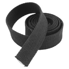 Bias Binding Tape, Cotton Webbing Strap 20mm, 3/4 inch Upholstery Webbing Tape (Color : Black, Size : 20MM x 10Yards)