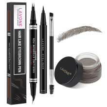 LAVONE Haarähnlicher Augenbrauenstift Make-up Set, wasserfester Augenbrauenstift für Frauen