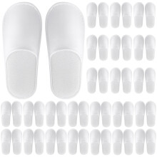 Celmuron 24 Paar Einwegslipper für Gäste - Weiche Fleece-Oberfläche, einzeln verpackt für Hotel, Reisen, Salon