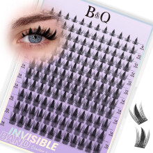 B&Qaugen Wispy Lash Clusters Osynlig Band Lösögonfransar 8-18mm Individuella Lashes DIY