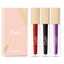 Oulac Red Black Purple Christmas Lipstick Set for Women Matte Liquid Lipstick Long Lasting High Impact Creamy Matte Lip Gloss Rich Colour Formula w