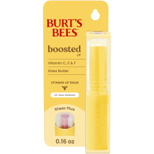 Baume à Lèvres Boosté Burt's Bees Sheer Plus; Baume à Lèvres Vitaminé, Nourrissant C, E, F; 24h d'Hydratation