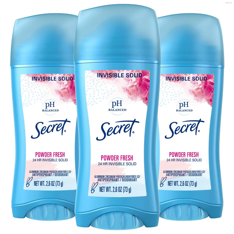 Secret Antiperspirant And Deodorant For Women 24Hr Sweat & Odor Protection Ph Balanced Protection Gentle On Skin Invisible Solid Powder Fresh Sc