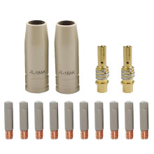 14pcs Mig Welding Nozzle Tips with Non-Stick Coating, Replacement MB15 15AK MIG Accessories (Coated .035" Kit)