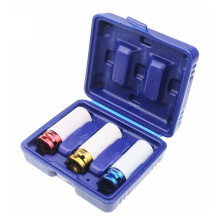 3Pcs 1/2'' 17mm 19mm 21mm Alloy Thin Wall Wheel Nut Deep Impact Drive Set Sleeve Multifunctional Sleeve Sleeve Wrenches