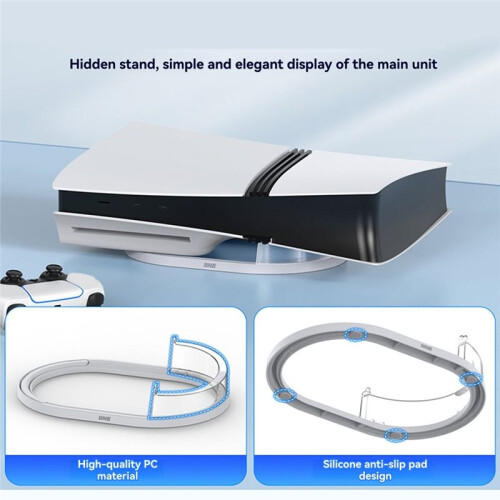 IINE for PS5 Pro Horizontal Stand for Disc & Digital Versions Stable Secure & Easy Installation Space-Saving Design 2