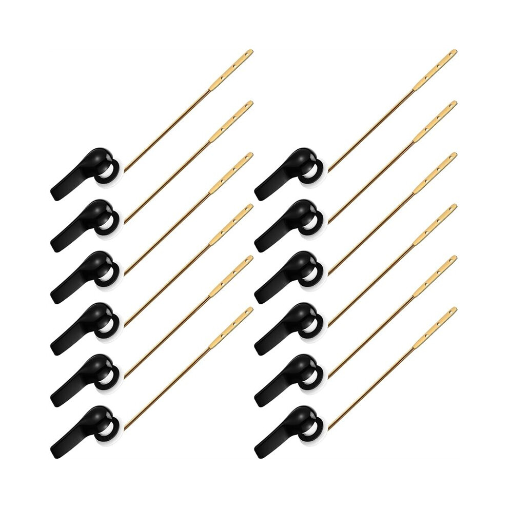 12 Pieces Toilet Flush Handle Lever Replacement, Brass Universal Flush Lever Finish Kit For Most Toilets 4711768389738