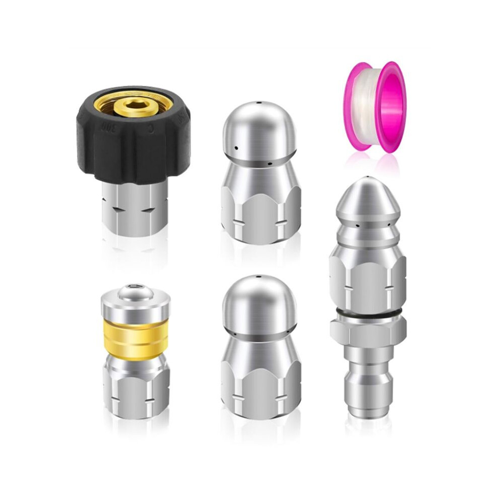 Sewer Jet Nozzle Kit, Drain Sewer Cleaning Tool For Pressure Washer, Pipe System, 5000Psi,1/4 Quick Connect 6032413998531