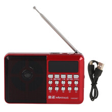 Small Radios Portable AM FM, Memory Card Mp3 Playback Battery Operated Radio External Antenna Pocket Radio for Home Use