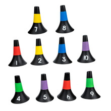 10pcs Multi Function Agility Cones Durable Football Training Markers for Soccer Basketball Sports Drills Bright Color Pe Roadblocks for Visibility