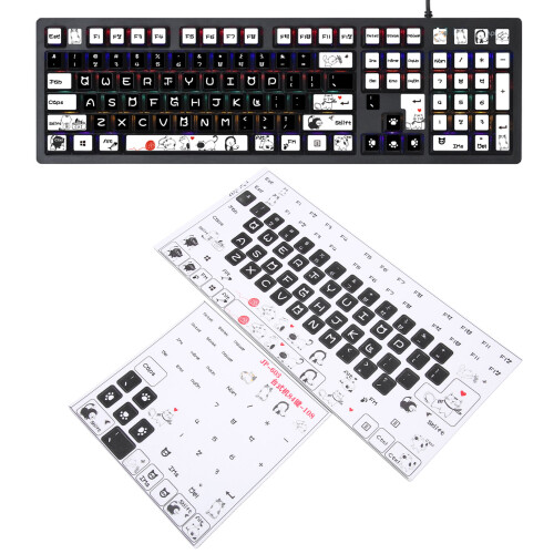Durable PVC Keyboard Stickers Frosted Design for Any Computer