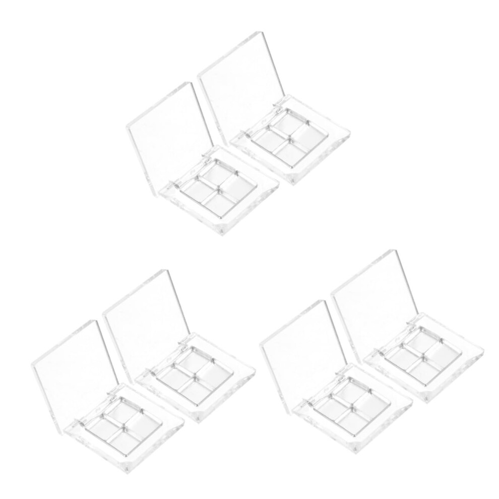 6sets Small Empty Eyeshadow Boxes Makeup Palette Diy Eyeshadow Case Compact Blusher Pans Travel for Her 3 Ref: 5684