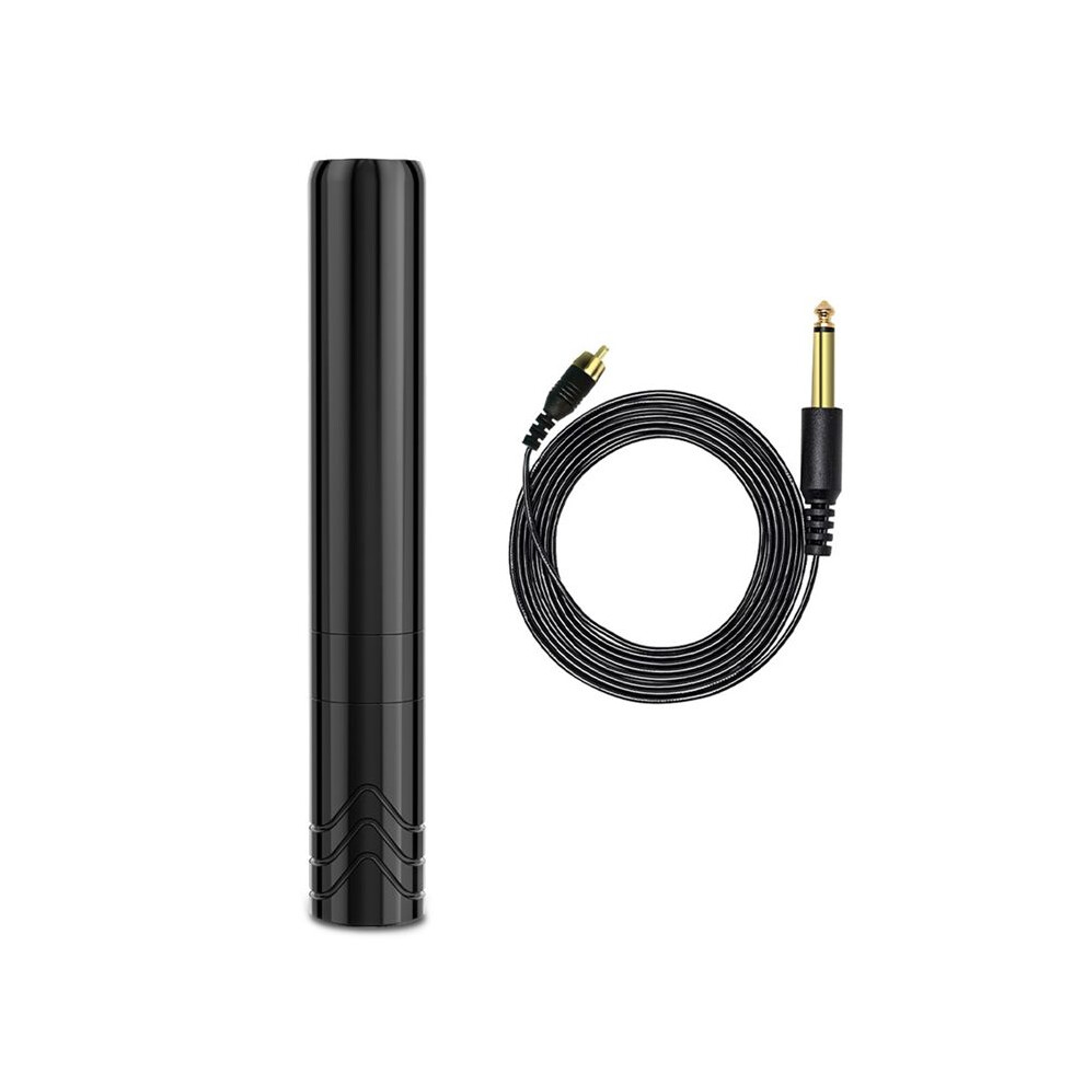 Black Wireless Tattoo Pen Machine Permanent Makeup Rca Interface Tattoo Pen