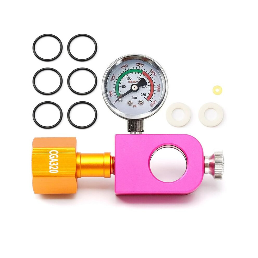 Co2 Refill Adapter For Soda, Filling Adapter With Pressure Gauge And Release Valve, Duo Terra Art Soda Cga320 Co2 Tank 6034206109797