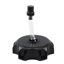 Fuel Tank Cap Motorcycle CNC Aluminum Gas Tank With Cap Cover Breather Vent Valve Inline Pipe For Dirt Pit Bike Black