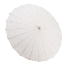 Parasol en papier pour enfants en bambou et papier blanc 83 cm Élégant décor
