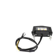 Universal Motorcycle LED License Plate Light, 12V Waterproof Rear Tail Lamp, White LEDs, Fits Dirt Bike And Chopper