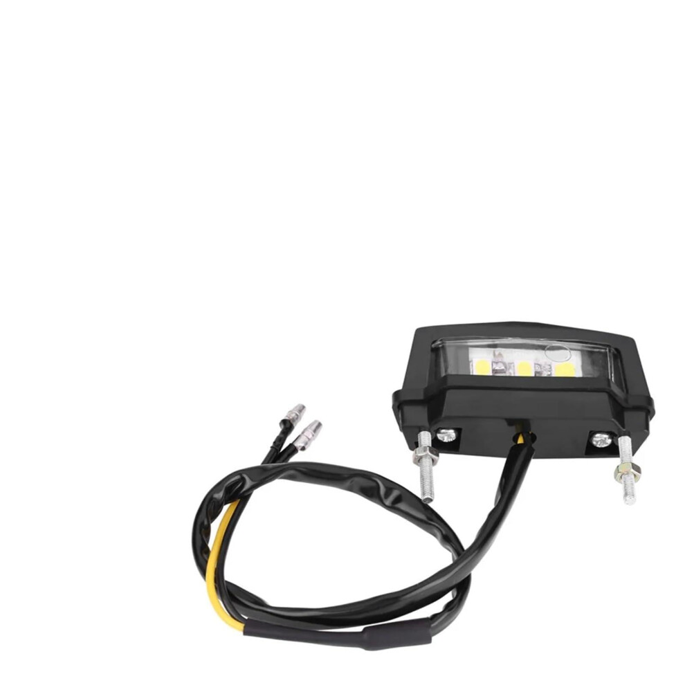 Universal Motorcycle Led License Plate 12V Waterproof Rear Tail Lamp, Leds, Fits Dirt Bike And Chopper Light/White 9426802718904