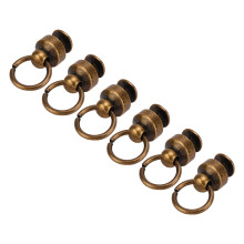 200 Sets Copper Monk Rivet with Pull Rings 8mm High Gloss Leather Accessories