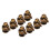 200 Sets Copper Monk Rivet with Pull Rings 8mm High Gloss Leather Accessories 14