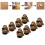 200 Sets Copper Monk Rivet with Pull Rings 8mm High Gloss Leather Accessories 11