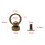 200 Sets Copper Monk Rivet with Pull Rings 8mm High Gloss Leather Accessories 8