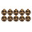200 Sets Copper Monk Rivet with Pull Rings 8mm High Gloss Leather Accessories 16
