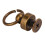 200 Sets Copper Monk Rivet with Pull Rings 8mm High Gloss Leather Accessories 13