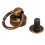 200 Sets Copper Monk Rivet with Pull Rings 8mm High Gloss Leather Accessories 4