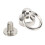 200 Sets High Gloss 8mm Pull Ring Rivets for Leather DIY Silver 8