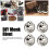 200 Sets High Gloss 8mm Pull Ring Rivets for Leather DIY Silver 10