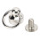 200 Sets High Gloss 8mm Pull Ring Rivets for Leather DIY Silver 7