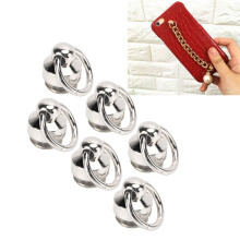 200 Sets High Gloss 8mm Pull Ring Rivets for Leather DIY Silver